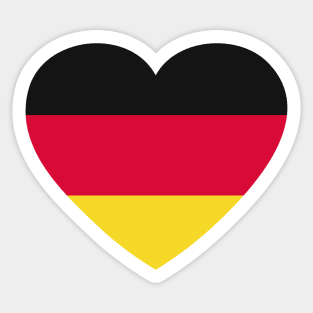 I Love Germany // Heart-Shaped German Flag Sticker